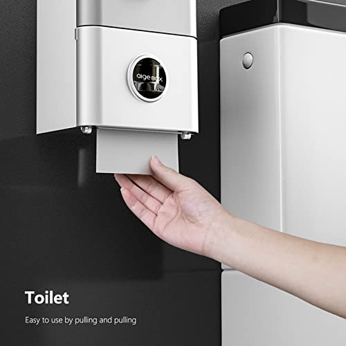 TOUMENY Paper Towel Organizer, Toilet Paper Storage Box, Wet Towel Dispenser, Multifunctional Paper Towel Organizer