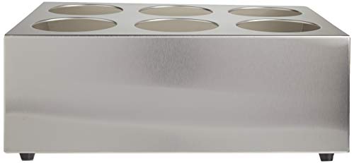 Winco 6 Hole Flatware Cylinder Holder, 2-Tier