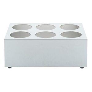 Winco 6 Hole Flatware Cylinder Holder, 2-Tier