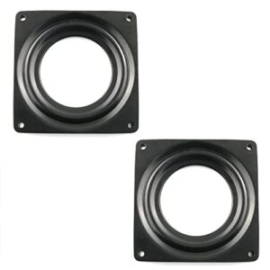 rlecs swivel plate 2pcs 4-inch 360 degree hollow square lazy susan turntable bearings rotating bearing plate