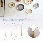 Invisible Plate Hangers, Invisible Hook Dish Wall Display, Wall Display Plates Hanger W Type Dish Spring Holder, Wall Plate Hangers(10 inch)