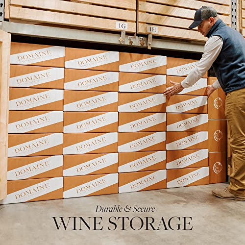 12-Bottle Layflat Wine Storage Box (Qty: 5 Boxes) | Domaine Wine Storage | Stores 12 Bottles | Bundle Options Available | Pre-Cut Inserts Included