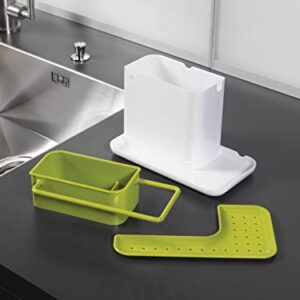 Joseph Joseph 85021 Sink Caddy Kitchen Sink Organizer Sponge Holder Dishwasher-Safe, Regular, Green