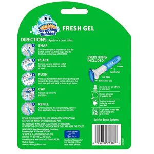 Scrubbing Bubbles Fresh Gel Toilet Bowl Cleaning Stamps, Gel Cleaner, Helps Prevent Limescale and Toilet Rings, Citrus Scent, 6 Stamps