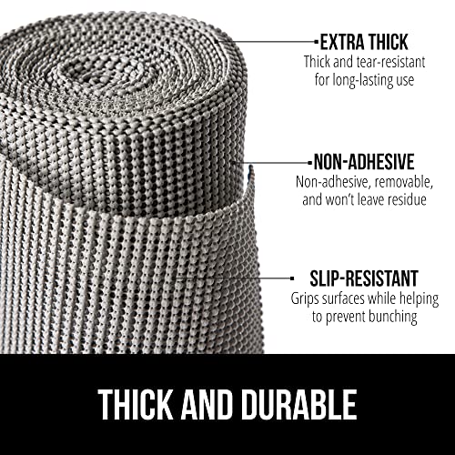 Gorilla Grip Drawer Liner and Under Sink Mat, Drawer Liner Size 12 in x 20 FT in Gray, Non Adhesive, Under Sink Mat Size 24x30 in Charcoal, 2 Item Bundle