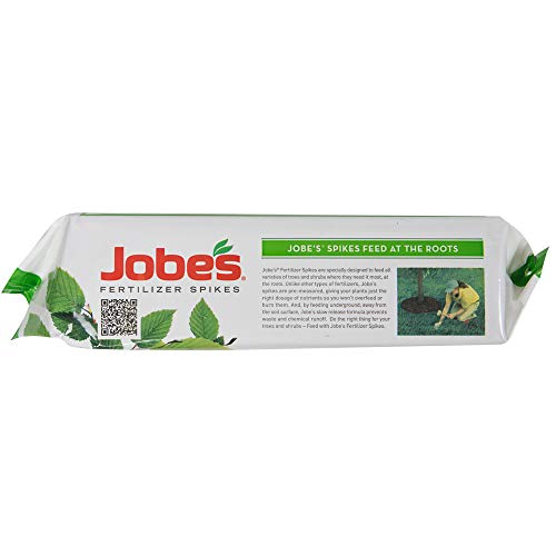 Jobe’s, 01660, Fertilizer Spikes, Tree & Shrubs, Includes 15 Spikes, 12 ounces, Brown