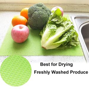 Esme L&H Fruit & Veggie Life Extender Liners for Fridge Refrigerator Drawers, 6 Packs, 3D Air Mesh Breathable and Washable Shelf Liners to Keep Your Produce Fresh Longer & Prevent Spoilage