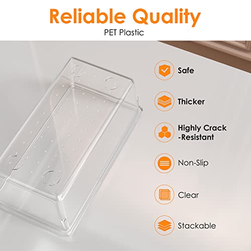 25 PCS Clear Plastic Drawer Organizer Set, Non-Slip/Crack Bathroom Vanity Drawer Organizer Trays Dividers, Versatile Storage Bins for Makeup, Jewelry and Office, Desk, Bathroom, Bedroom, Kitchen