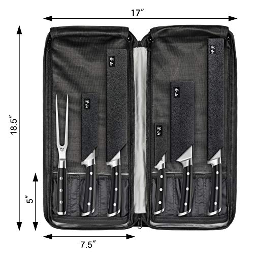 Cangshan 1023770 7-Piece Cut-Resistant Nylon Cutlery Knife Bag with Strap, Bag Only (CUTLERY NOT INCLUDED)