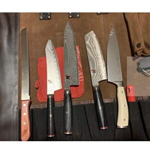 Leather Knife Roll | Leather Knife Case | Leather Knife Roll for Chef | Chef Knife Roll | Leather Knife Roll Bag | Kitchen Knife Case (Brown)