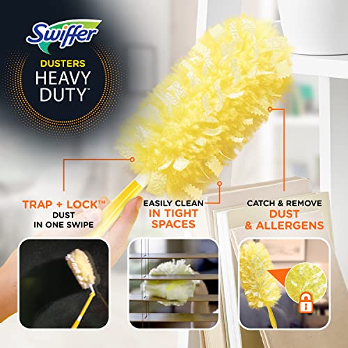 Swiffer Pet Heavy Duty Dusters Refills, Multisurface 360 Dusters with Febreze Odor Defense, 11 Count