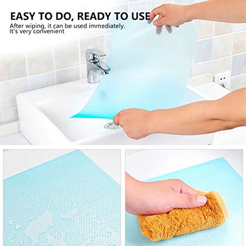 Aoyuexi Refrigerator Mats,Refrigerator Liners for Shelves Washable Fridge Mats Liners Waterproof Fridge Pads Mat Shelves Drawer 17.7x11.8inch