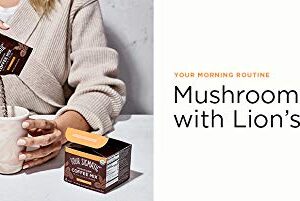 Organic Instant Coffee Powder by Four Sigmatic | Arabica Instant Coffee Singles with Lion's Mane, Chaga and Rhodiola | Mushroom Coffee Instant Mix for Better Focus and Immune Support | 10 Packets