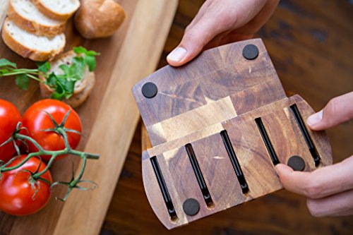 ZYLISS Control Wooden Knife Block - Kitchen Cutlery Storage - Knife Block Without Knives - 16 Slots With Steak Holders