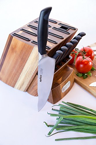 ZYLISS Control Wooden Knife Block - Kitchen Cutlery Storage - Knife Block Without Knives - 16 Slots With Steak Holders