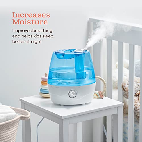 Cool Mist Humidifiers for Bedroom - 2.2L Water Tank, Baby, Office, Quiet Ultrasonic Air Vaporizer, Adjustable Mist Level, 360 Nozzle Rotation, Auto-Shut Off, Large Area Humidifier Easy Fill and Clean