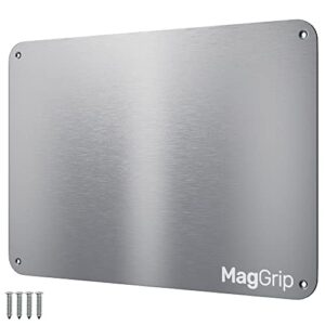 maggrip gripplate stainless steel plate spice jar grips | easily attach over 6 large 6.5 x 9 inches | any space, any place not included