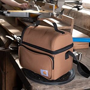 Carhartt Deluxe Dual Compartment Insulated Lunch Cooler Bag, Carhartt Brown