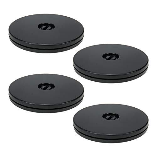 Geesatis 4 Pcs Acrylic Lazy Susan 4 inch Turntable Organizer Rotating Revolving Display Base,Smooth Swivel Plate for Display Base Turn Dining Table