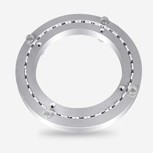 heavy-duty mute 5-23 inch aluminum lazy susan bearing turntable ring swivel plate hardware for heavy loads,silver base