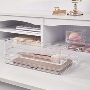 STORi SimpleSort 10-Piece Stackable Clear Drawer Organizer Set | Multi-size Trays | Makeup Vanity Storage Bins and Office Desk Drawer Dividers | Made in USA