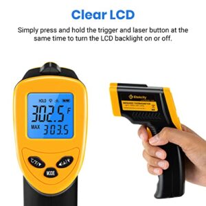 Etekcity Infrared Thermometer 1080, Heat Temperature Temp Gun for Cooking, Laser IR Surface Tool for Pizza Oven, Meat, Griddle, Grill, HVAC, Engine, Accessories, -58°F to 1130°F, Yellow