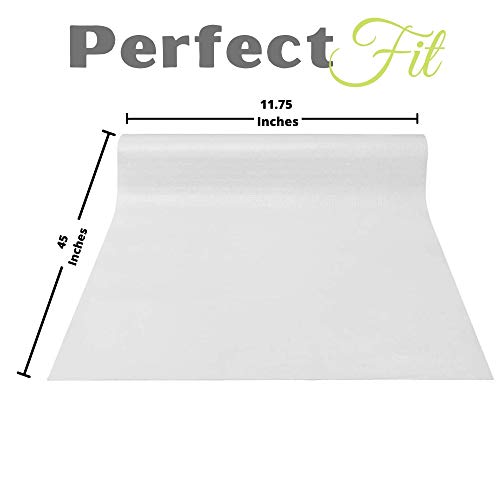 4 Pack of Shelf Liner Measure 11.75” x 47” which Fits 12" x 48" Wire Shelf and Closet Transparent, Clear Matte Finish, Durable, Non-Adhesive and Unrolled Flat Shelf Liners