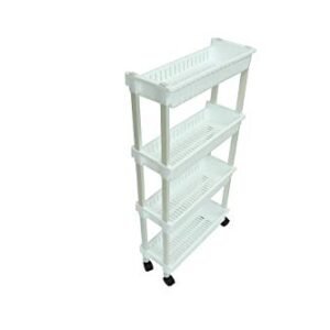 Trademark Innovations Laundry Shelves, 4 Tier, White