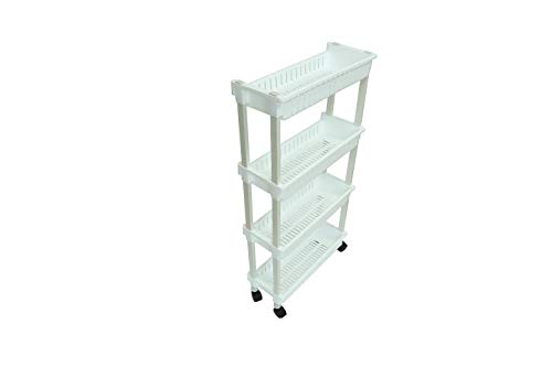 Trademark Innovations Laundry Shelves, 4 Tier, White