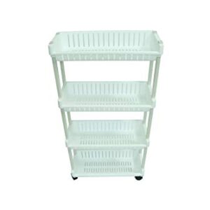 Trademark Innovations Laundry Shelves, 4 Tier, White