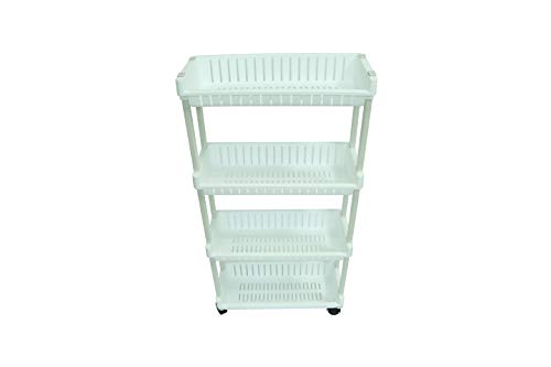 Trademark Innovations Laundry Shelves, 4 Tier, White