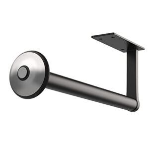 black paper towel holder wall mount under cabinet drilling toilet paper holder stainless steel hand towel holder (with cap)