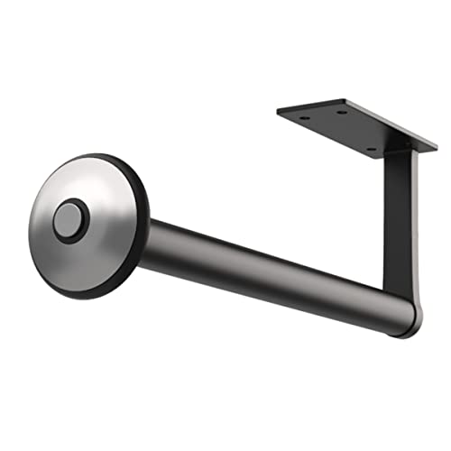 Black Paper Towel Holder Wall Mount Under Cabinet Drilling Toilet Paper Holder Stainless Steel Hand Towel Holder (with Cap)