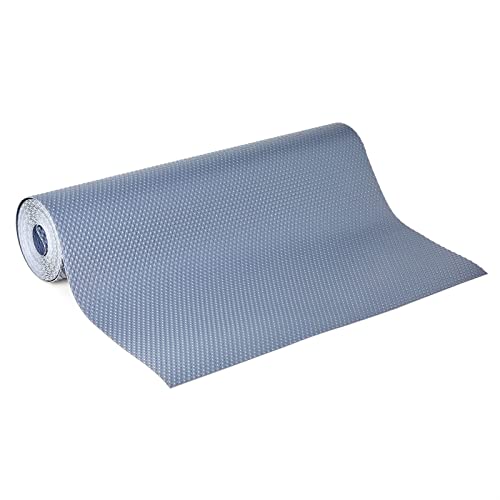 Grey Plastic Shelf Liners, Non-Adhesive Roll for Kitchen, Fridge, Pantry, Drawers (17.5 in x 20 Ft)