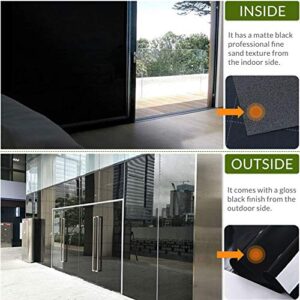 VELIMAX Static Cling Total Blackout Window Film Privacy Room Darkening Window Tint Black Window Cover 100% Light Blocking No Glue (17.7 x 78.7 inches)