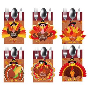 thanksgiving cutlery holder set 24pcs thanksgiving table decor set thanksgiving table setting decorations thanksgiving turkey utensil décor for thanksgiving autumn fall harvest party table decoration