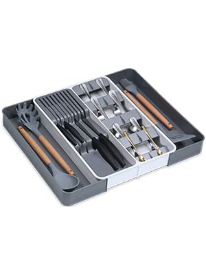 Kitchen Drawer Organizer, Silverware Flatware Organizer, Large Expandable Cutlery Organizer & Knife Drawer Organizer, Kitchen Utensil Drawer Organizer