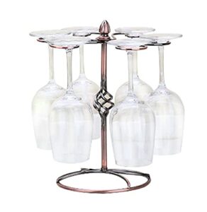 fadak new wine holder 6 cup holder lower cabinet hanging goblet holder – undrilled brass champagne gold matte stainless steel (l)