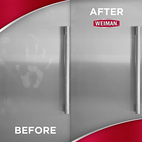 Weiman Stainless Steel Cleaner Kit - Fingerprint Resistant, Removes Residue, Water Marks and Grease from Appliances - Works Great on Refrigerators, Dishwashers, Ovens, and Grills - Packaging May Vary