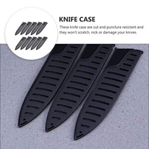 WINOMO 10pcs Edge Guards Cover Sleeves Plastic Cover Case Protectors for Chopping Cutter Black