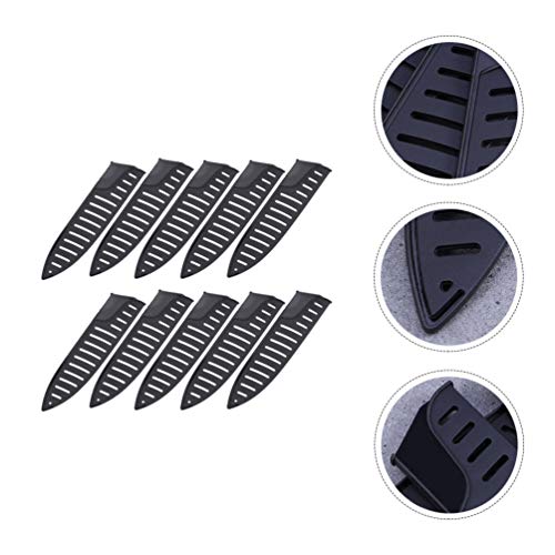 WINOMO 10pcs Edge Guards Cover Sleeves Plastic Cover Case Protectors for Chopping Cutter Black