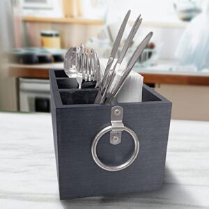 Engraved Home Quotes Utensil Holder with Compartments, Best Customized Utensil Holder For Kitchen & Dining Table, Premium Caddy Stand For Kitchen