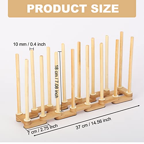 yeshine Bamboo Bottle Drying Rack, Plastic Bag Drying Rack, Natural Bamboo Kitchen Countertop Multifunctional Drying Rack, for Cups/Mugs/Bottles/Plates/Plastic Bags Draining Rack