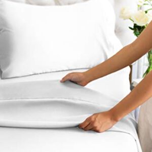 Queen Size Sheet Set - Breathable & Cooling Sheets - Hotel Luxury Bed Sheets - Extra Soft - Deep Pockets - Easy Fit - 4 Piece Set - Wrinkle Free - Comfy – White Bed Sheets - Queens Sheets – 4 PC