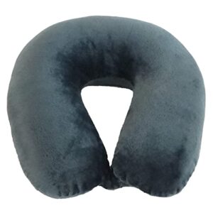 world’s best feather soft microfiber neck pillow, charcoal