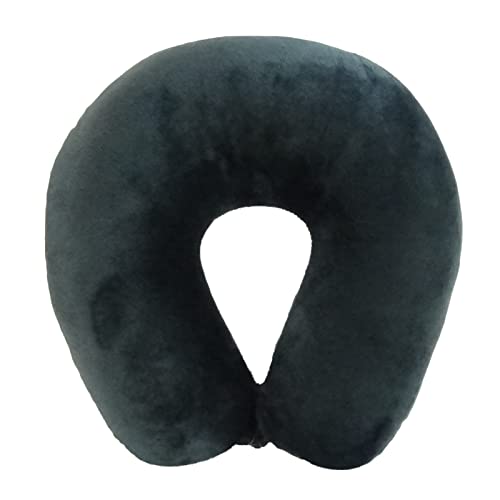 World's Best Feather Soft Microfiber Neck Pillow, Charcoal