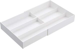 yamazaki home tower expandable drawer organizer wh space saving one size white
