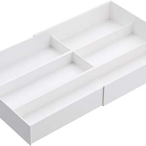 YAMAZAKI home Tower Expandable Drawer Organizer WH Space saving One Size White