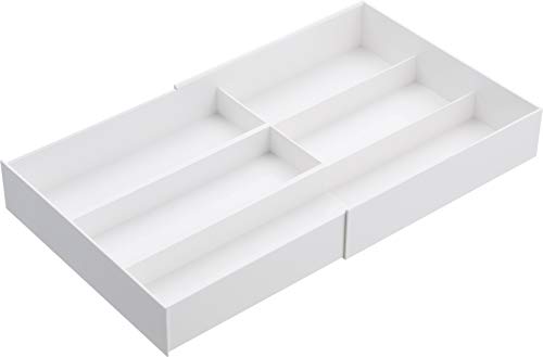 YAMAZAKI home Tower Expandable Drawer Organizer WH Space saving One Size White