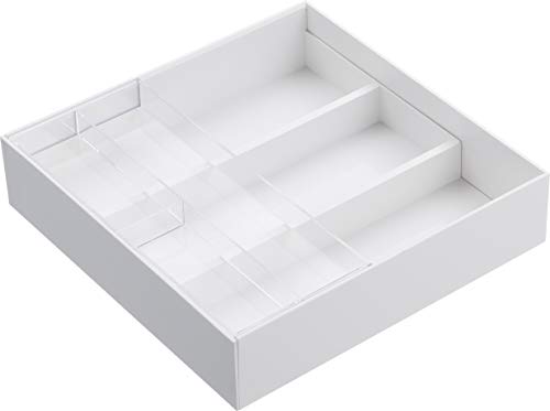 YAMAZAKI home Tower Expandable Drawer Organizer WH Space saving One Size White